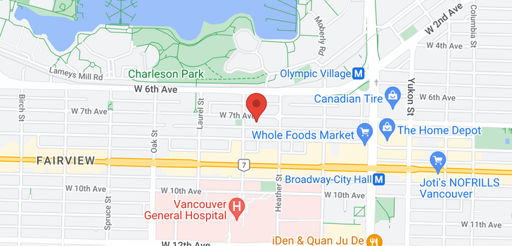 map of 9 744 W 7TH AVENUE